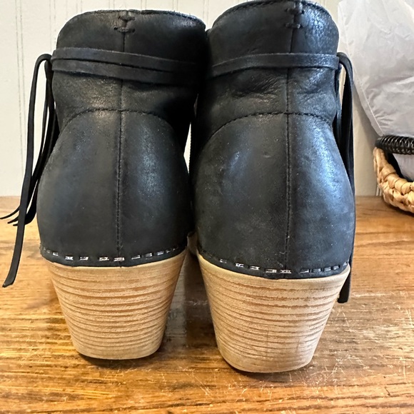 Dansko Markie nubuck black suede clog boot bootie sz 40 (US 9.5-10) shoe - Picture 4 of 8